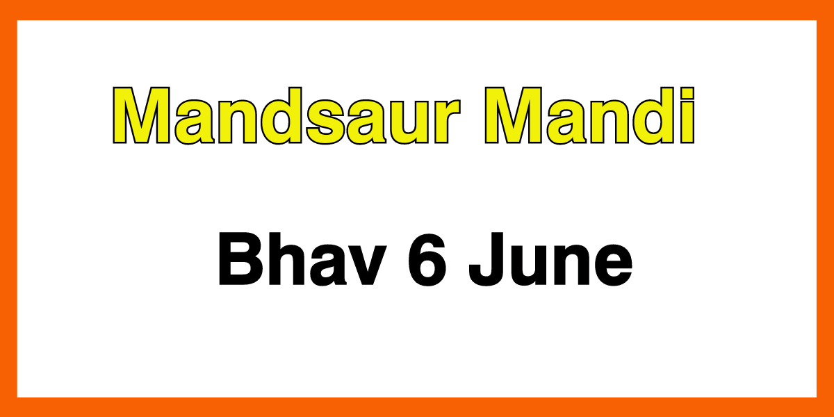 Mandsaur Mandi Bhav 6 June